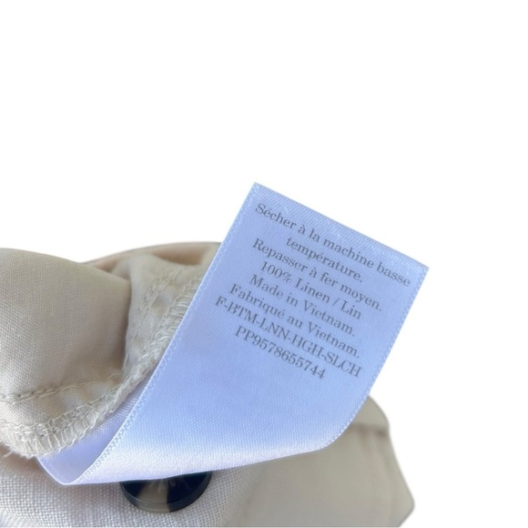 Everlane THE LINEN WAY-HIGH DRAPE PANT - Size 0 - Bone - 100% Linen - Picture 14 of 14